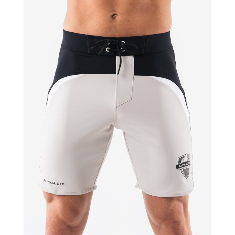 Must-Have Crescent Boardshort - Black Brandy - White