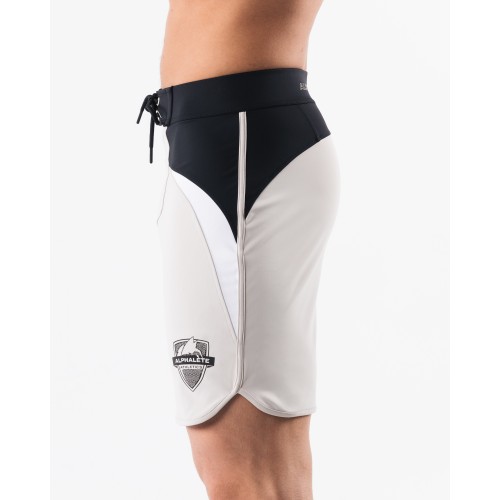 Must-Have Crescent Boardshort - Black Brandy - White