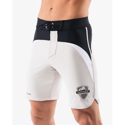 Must-Have Crescent Boardshort - Black Brandy - White