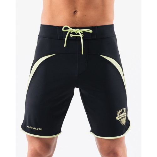 Must-Have Crescent Boardshort - Black Lime New Collection