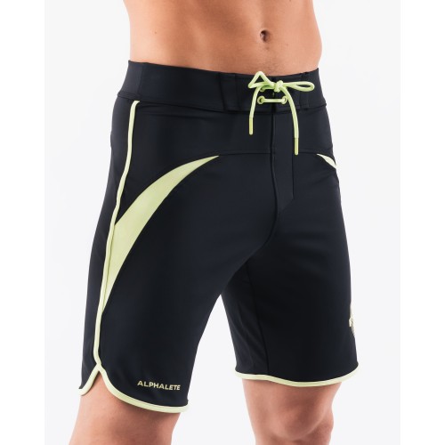 Must-Have Crescent Boardshort - Black Lime New Collection