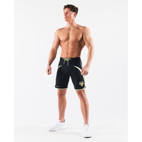 Must-Have Crescent Boardshort - Black Lime New Collection