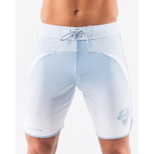 Must-Have Crescent Boardshort - Sky White - Blue Available for Immediate Shipping