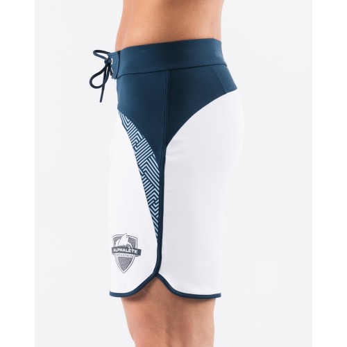 Must-Have Crescent Boardshort - White Navy - Blue Ready for Shipment