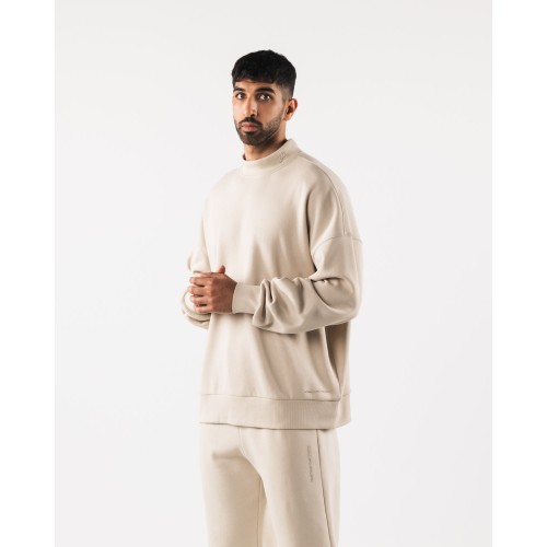 Must-Have Origin Mock Neck LS - Sea Salt - Brown Available for Immediate Shipping