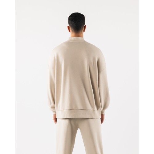 Must-Have Origin Mock Neck LS - Sea Salt - Brown Available for Immediate Shipping