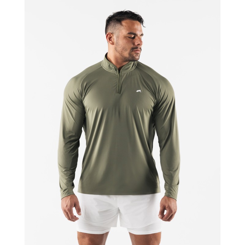 Must-Have Racer Quarter Zip - Reseda - Green New Collection