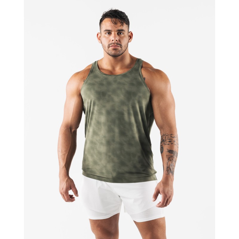 Must-Have Racer Tank - Reseda Print - Green Fresh Release