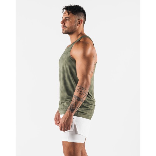 Must-Have Racer Tank - Reseda Print - Green Fresh Release