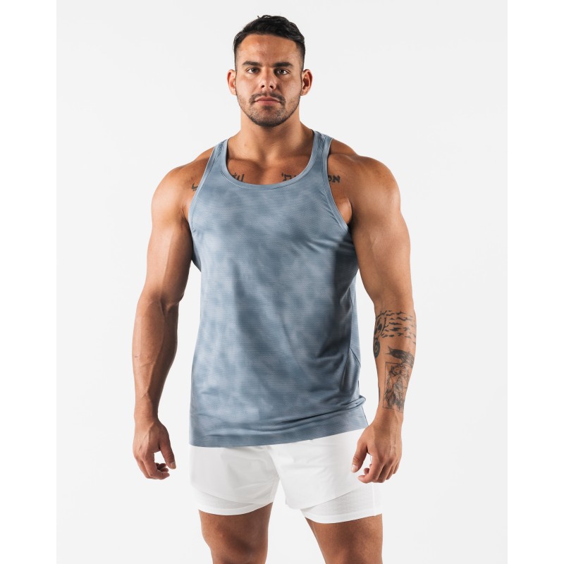 Must-Have Racer Tank - Slate Print - Blue Limited Stock