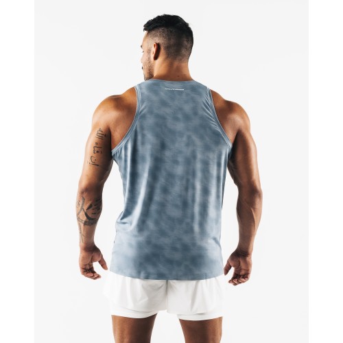 Must-Have Racer Tank - Slate Print - Blue Limited Stock