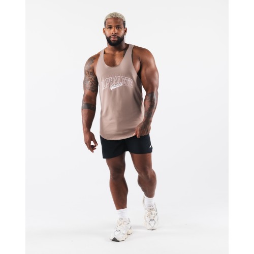 Must-Have Stadium Raw Cut Tank - Sand - Brown New Collection