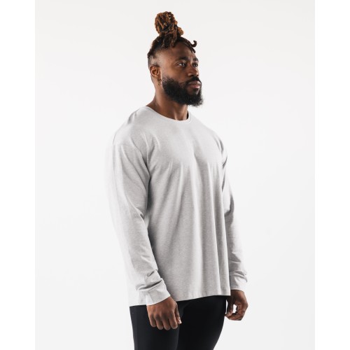 Must-Have Wolf Head LS Tee - Heather Grey