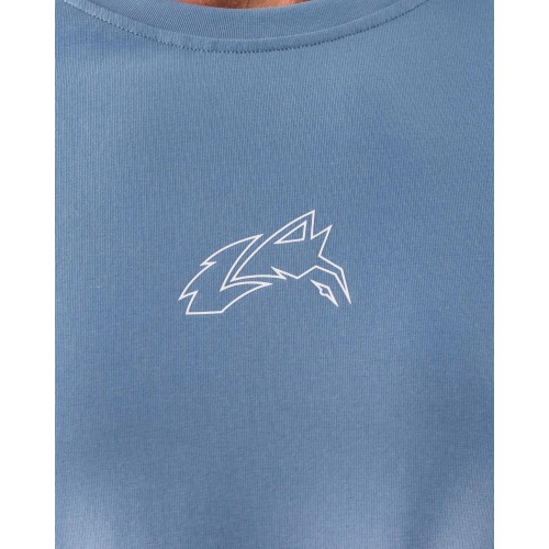 Must-Have Wolf Head LS Tee - Still Water Gradient - Blue In Stock