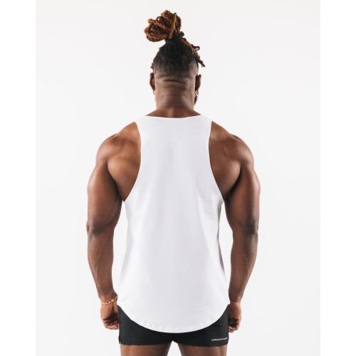 Must-Have Wolf Head Raw Cut Tank - White New Release