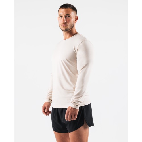 Must-Have Zero Classic LS Tee 2pk - Cream - Brown Limited Stock