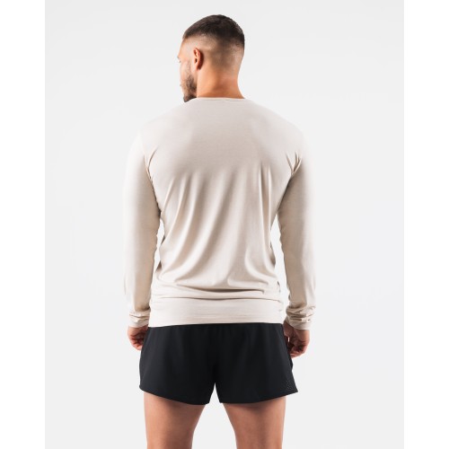 Must-Have Zero Classic LS Tee 2pk - Cream - Brown Limited Stock