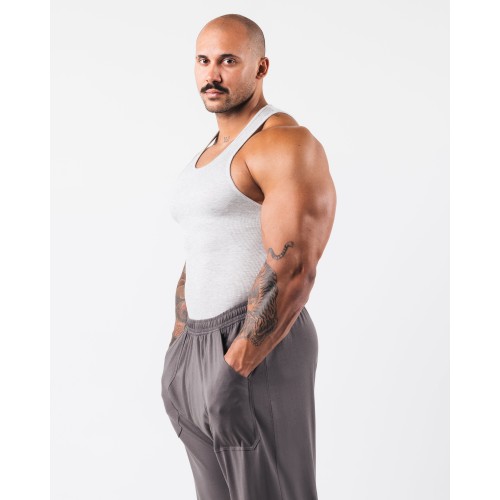 Must-Have Zero Ribbed Tank 2pk - Heather Grey Hot New Item