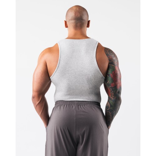 Must-Have Zero Ribbed Tank 2pk - Heather Grey Hot New Item