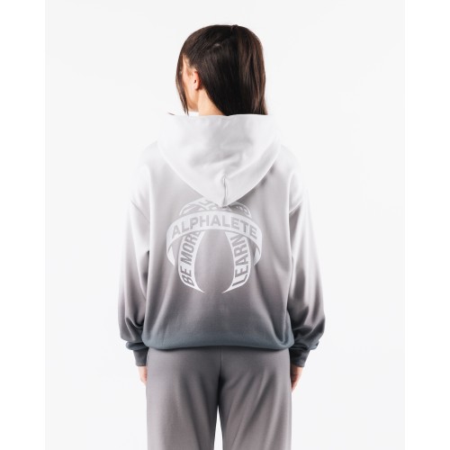 Must-Have Crest Hoodie - White Ash Ombre New Stock