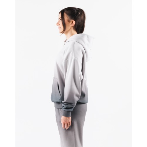 Must-Have Crest Hoodie - White Ash Ombre New Stock