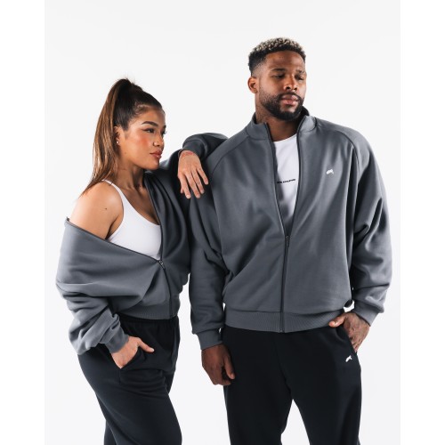 Must-Have Crest Zip Up - Ash - Grey Just In