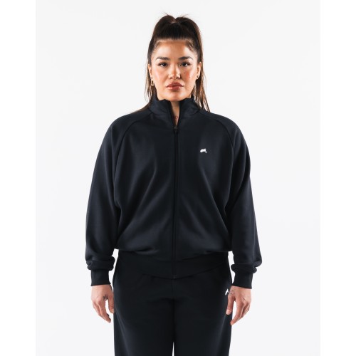 Must-Have Crest Zip Up - Black Available for Immediate Shipping