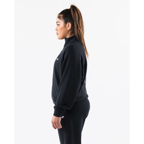 Must-Have Crest Zip Up - Black Available for Immediate Shipping