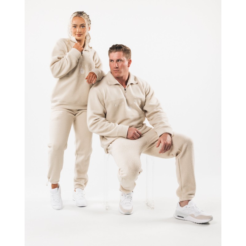 Must-Have King Quarter Zip - Vanilla - Brown Just In