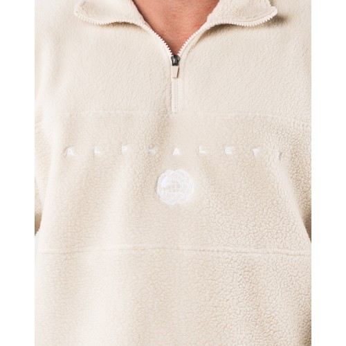 Must-Have King Quarter Zip - Vanilla - Brown Just In