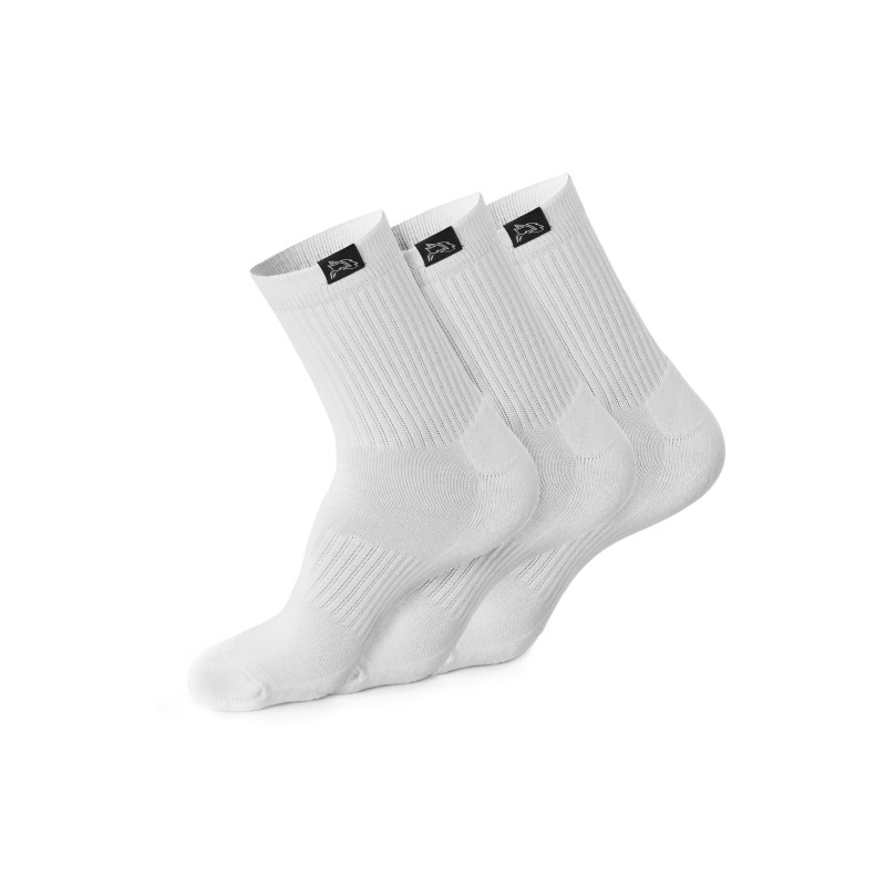 Must-Have Wolf Head Crew Sock 3pk - White New Collection