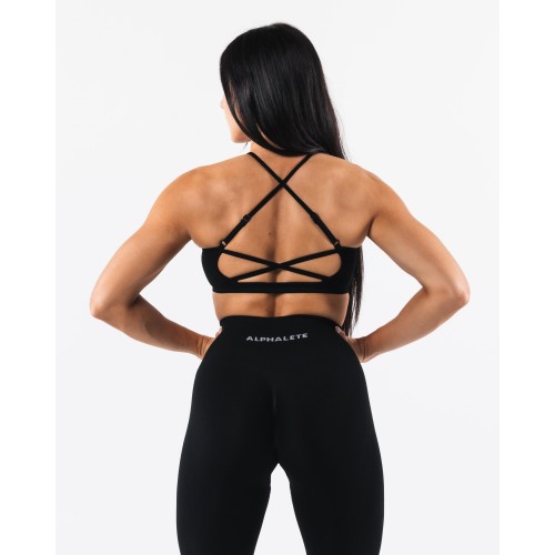 Must-Have Amplify Back Cross Bra - Black Hot New Item