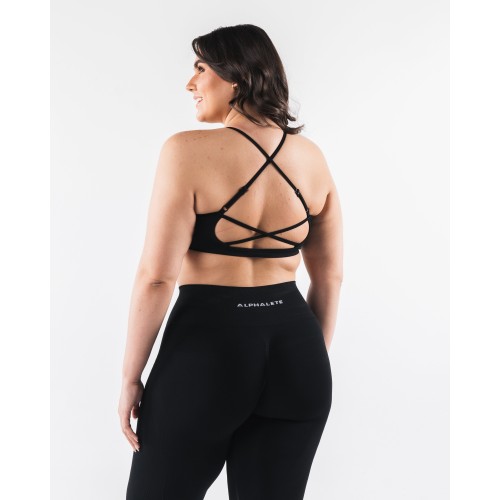 Must-Have Amplify Back Cross Bra - Black Hot New Item