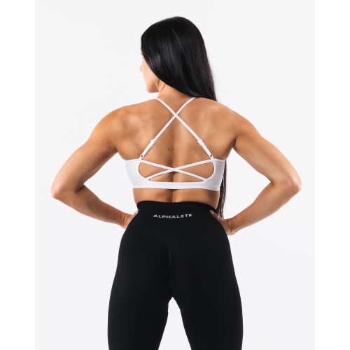 Must-Have Amplify Back Cross Bra - White Available for Immediate Shipping