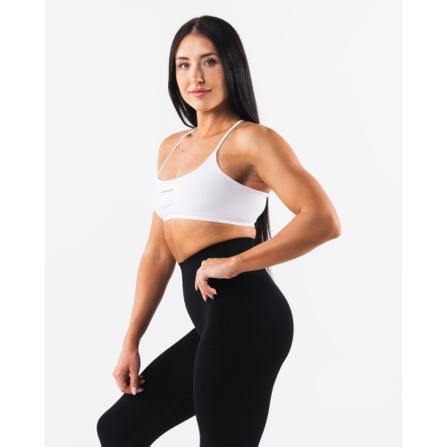 Must-Have Amplify Back Cross Bra - White Available for Immediate Shipping