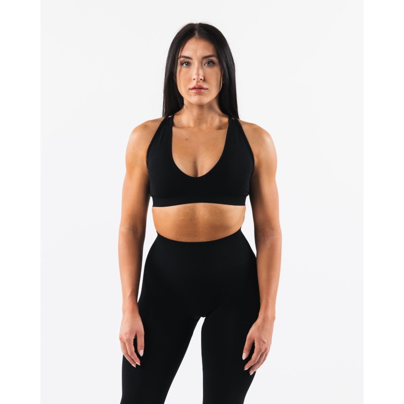 Must-Have Amplify Deep V Bra - Black Available for Immediate Shipping