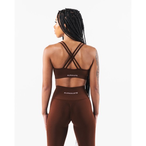 Must-Have Amplify Deep V Bra - Manhattan - Brown Ready for Shipment