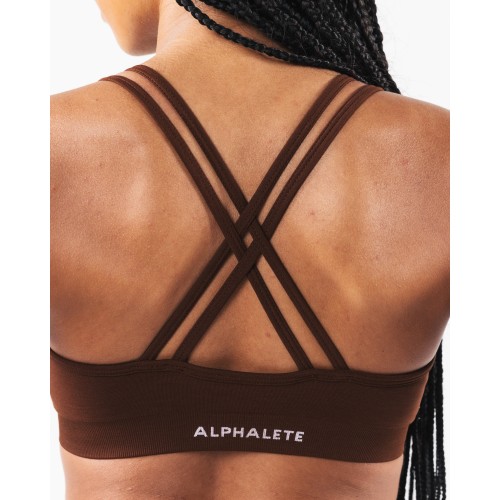 Must-Have Amplify Deep V Bra - Manhattan - Brown Ready for Shipment