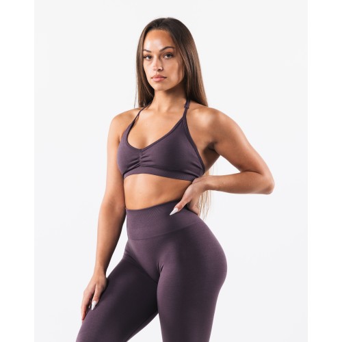 Must-Have Amplify Halter Bra - Dove - Purple Ready for Shipment