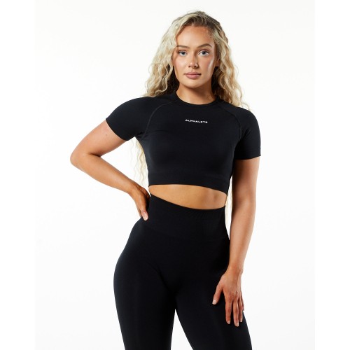 Must-Have Amplify SS Crop - Black Immediate Availability