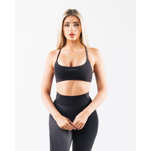 Must-Have Aura 3 Strap Bra - Aura Storm Print - Black In Stock