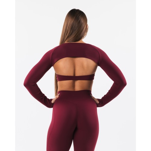 Must-Have Aura Shrug LS - Cran - Red New Collection