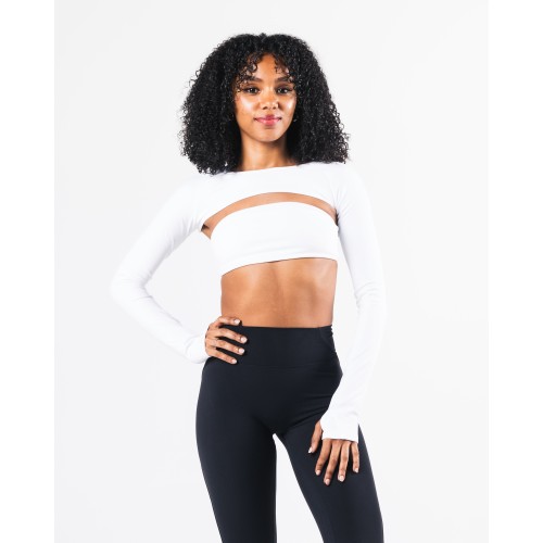 Must-Have Aura Shrug LS - White Ready for Shipment