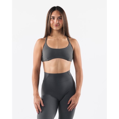 Must-Have Aura Strappy Bra - Pewter - Grey Fresh Release