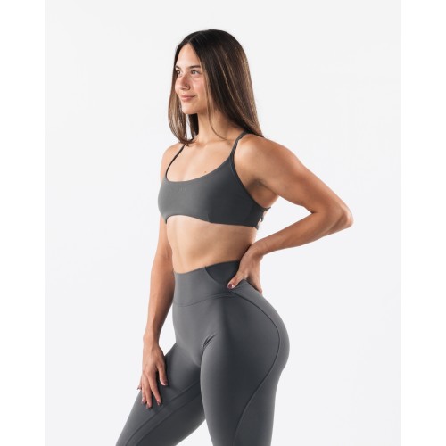 Must-Have Aura Strappy Bra - Pewter - Grey Fresh Release