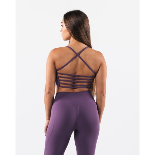 Must-Have Aura Strappy Longline Bra - Aster - Purple Hot New Item