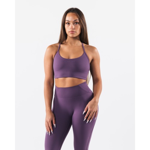 Must-Have Aura Strappy Longline Bra - Aster - Purple Hot New Item