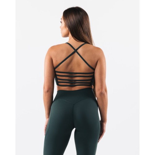 Must-Have Aura Strappy Longline Bra - Cypress - Green Just In