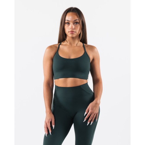 Must-Have Aura Strappy Longline Bra - Cypress - Green Just In