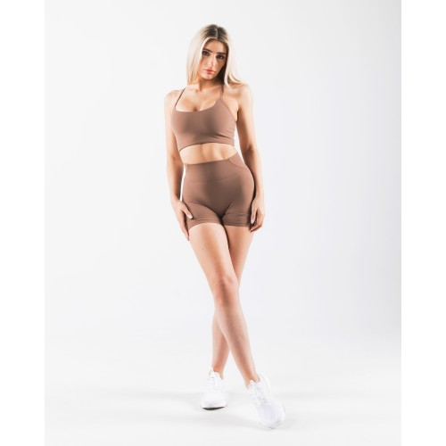 Must-Have Aura Strappy Longline Bra - Oak - Brown New Release